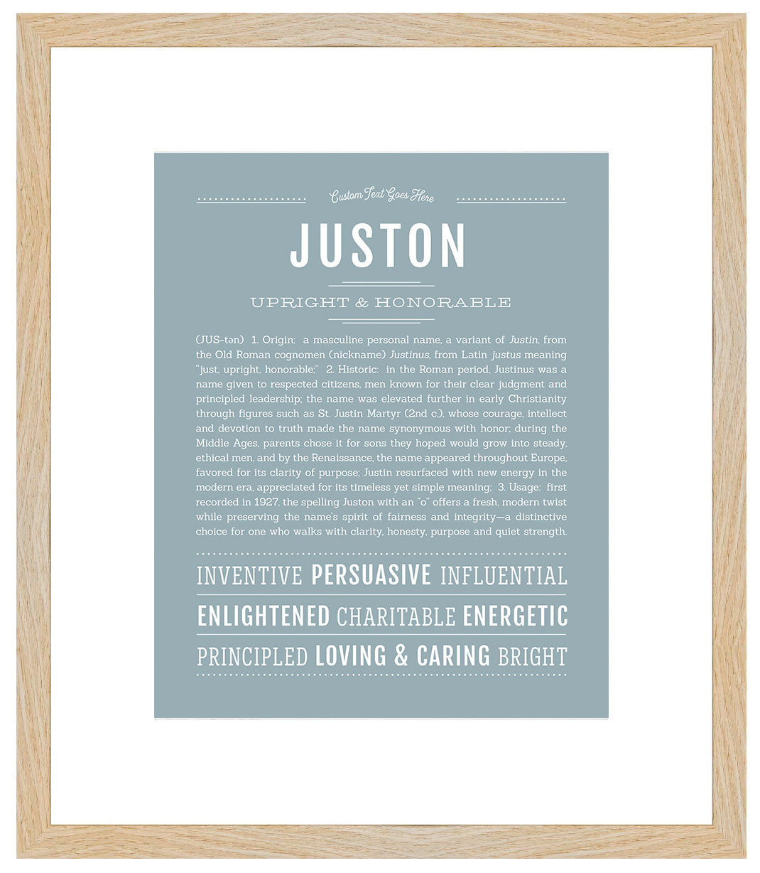 Frame Options | Powder Blue | Maple Frame, Matted
