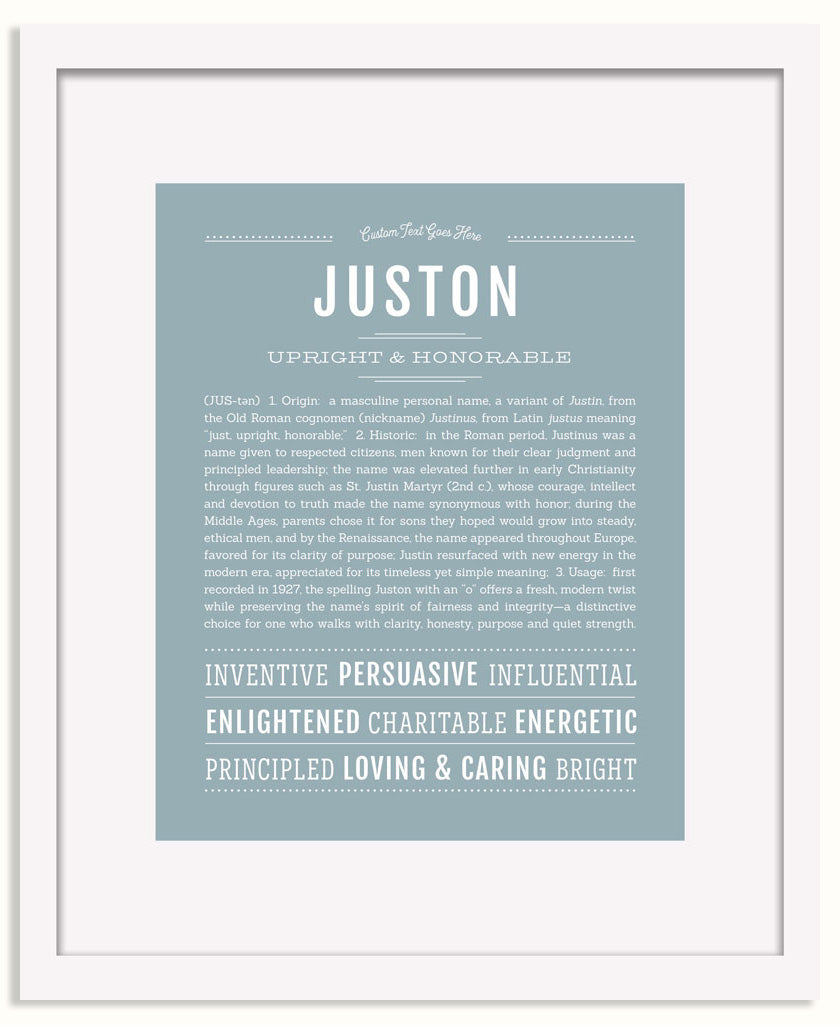 Frame Options | Powder Blue | White Frame, Matted