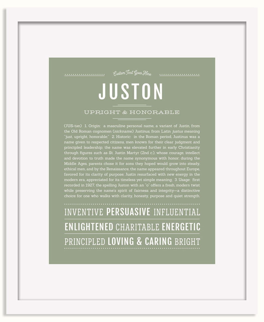 Frame Options | Sage | White Frame, Matted