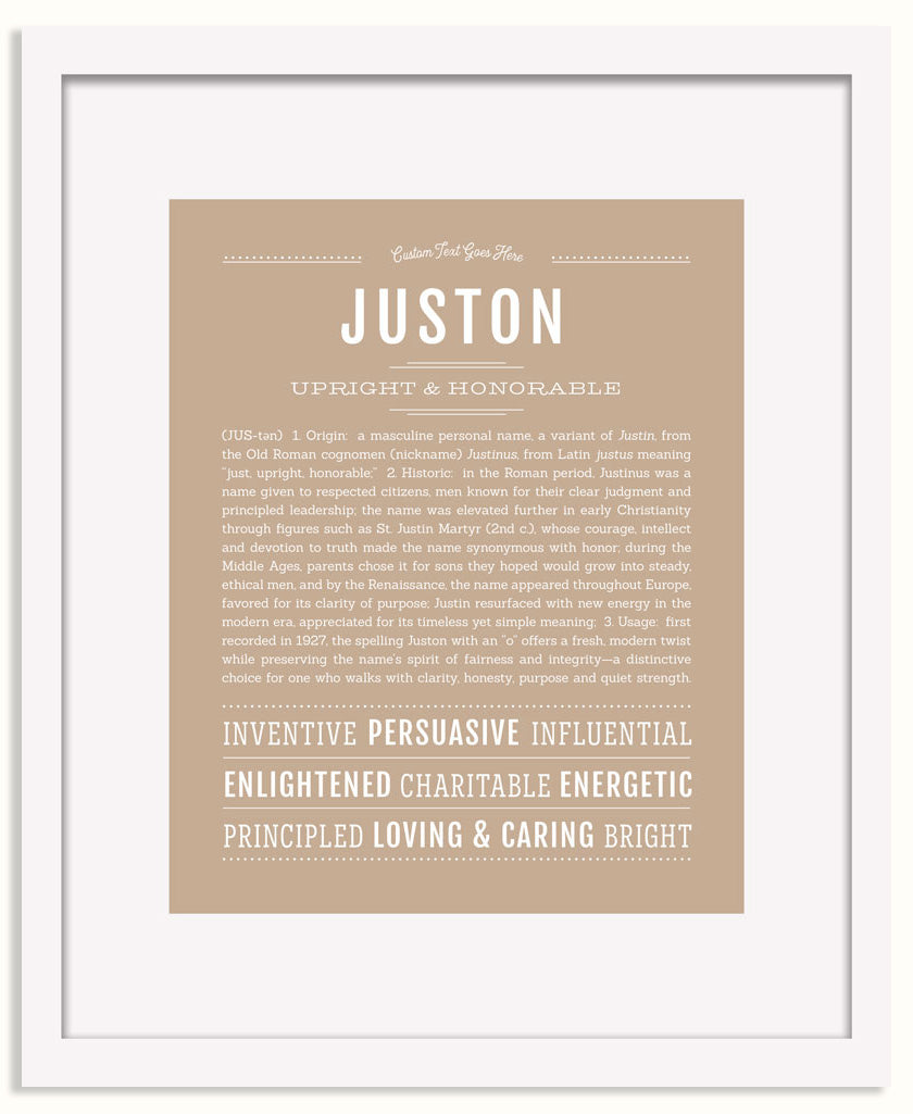 Frame Options | Tan | White Frame, Matted
