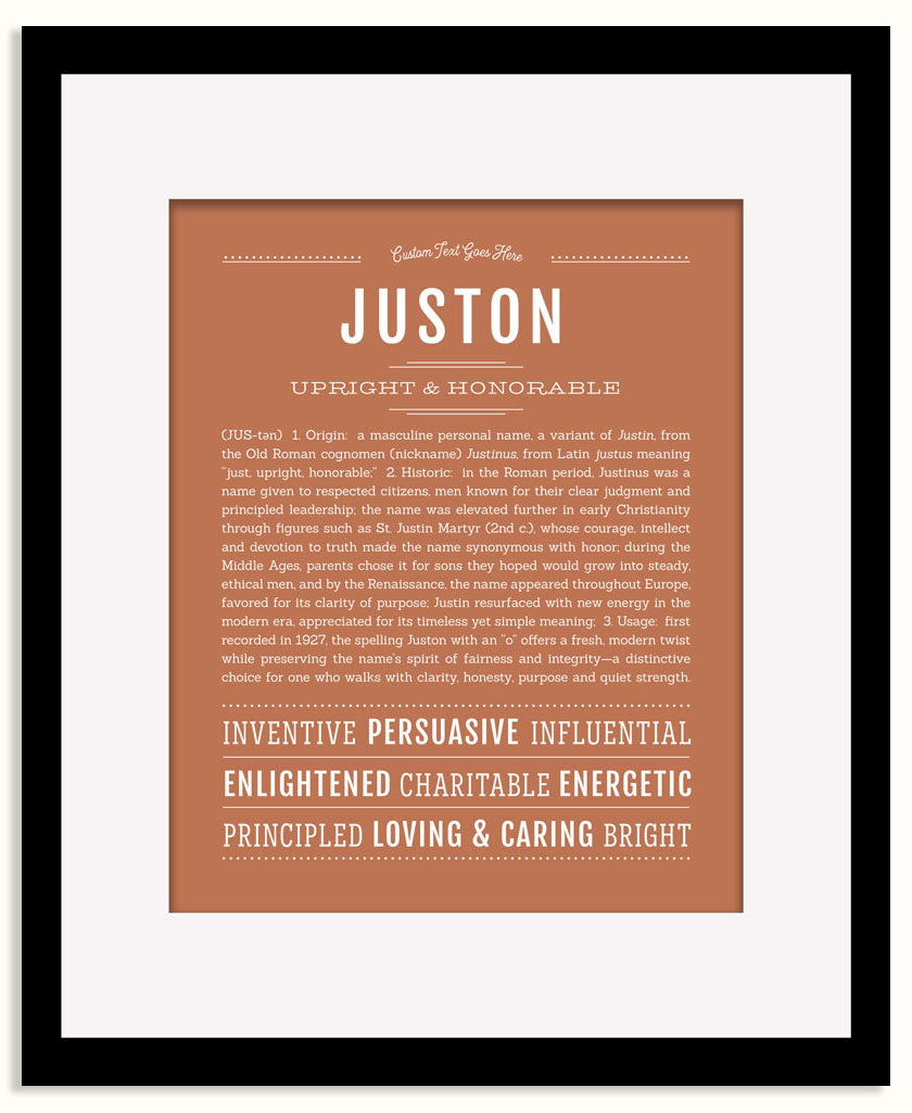 Frame Options | Terra Cotta | Black Frame, Matted