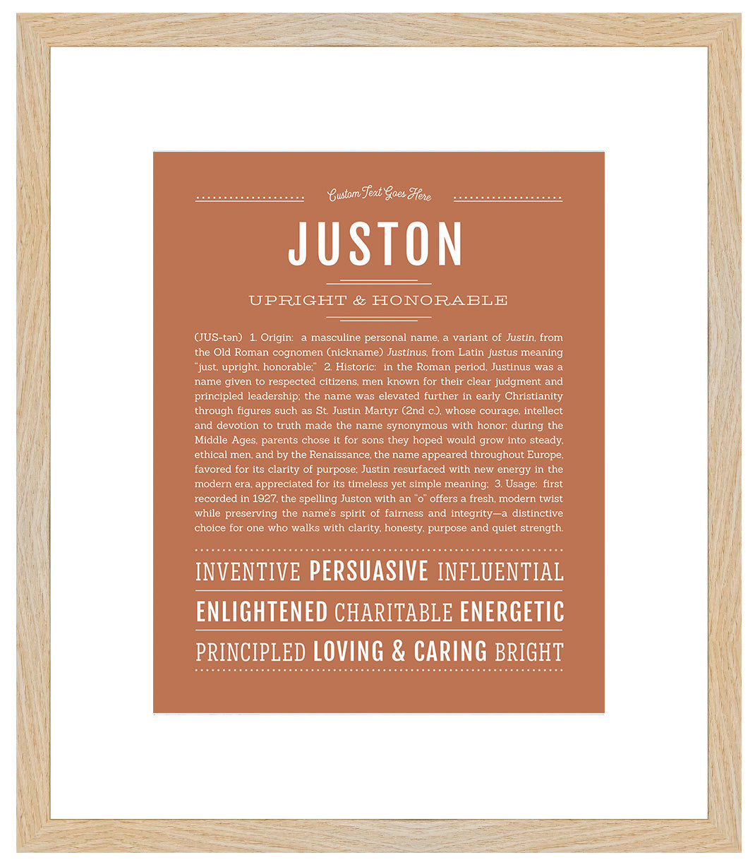 Frame Options | Terra Cotta | Maple Frame, Matted