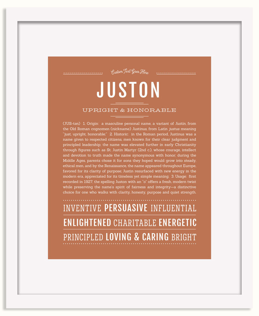 Frame Options | Terra Cotta | White Frame, Matted