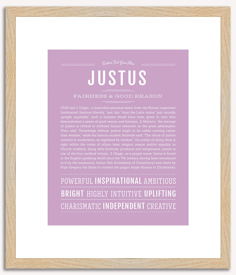 Justus | Name Art Print