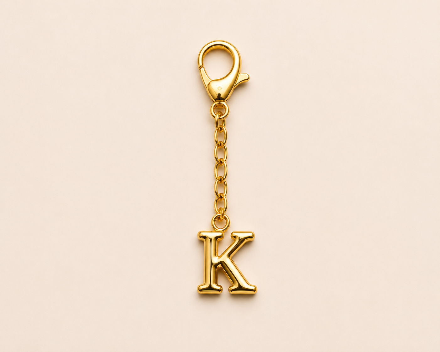 K initial bag charm