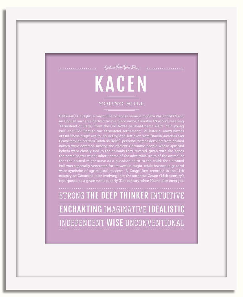 Frame Options | Lilac | White Frame, Matted