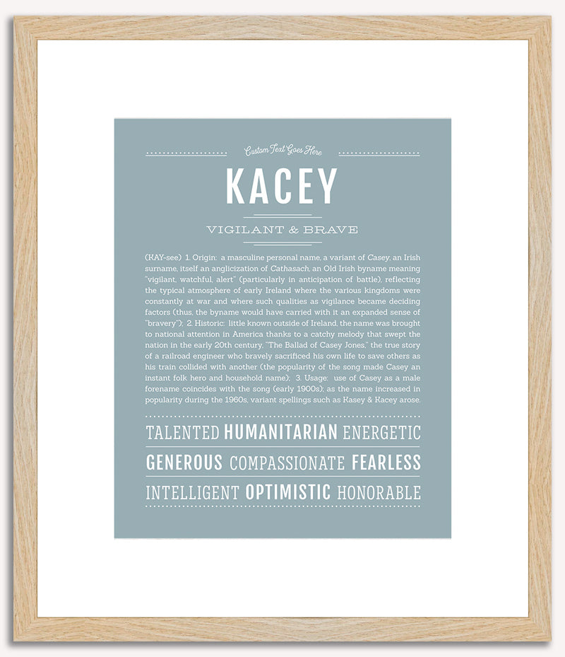 Kacey (male) | Name Art Print