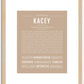 Kacey (male) | Name Art Print