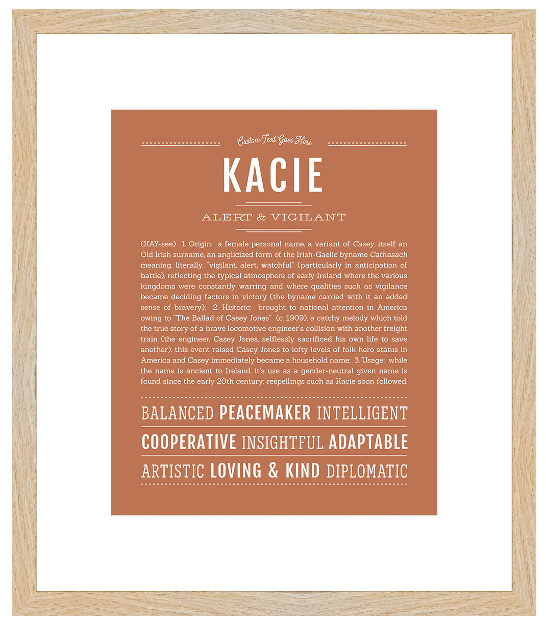 Kacie | Name Art Print