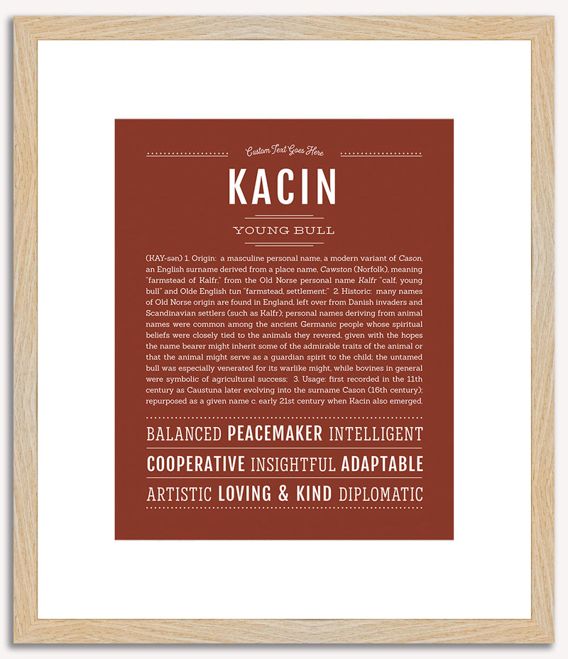 Kacin | Name Art Print