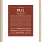 Kade | Name Art Print