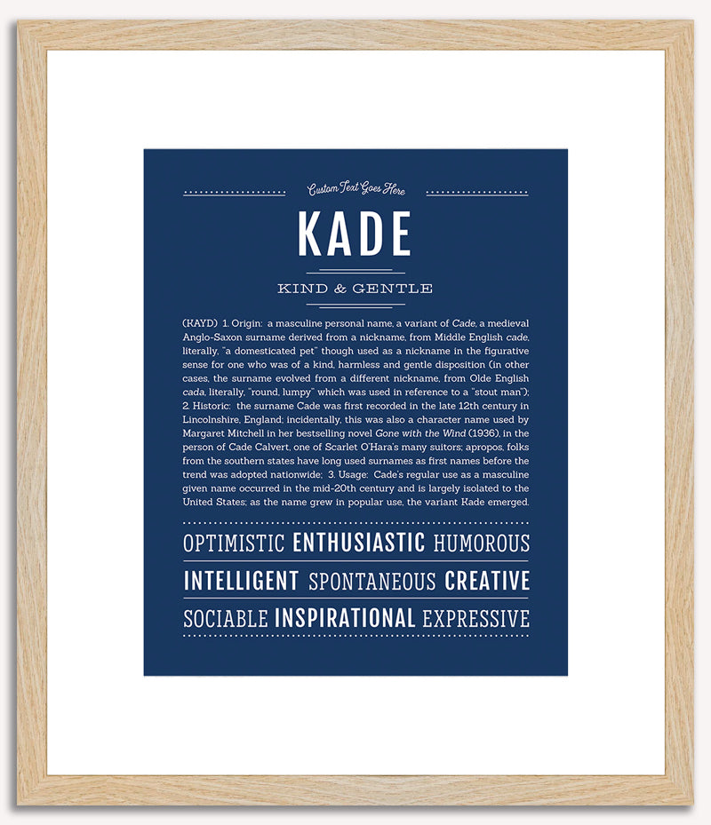 Kade | Name Art Print