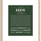 Kadyn | Name Art Print