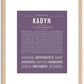 Kadyn | Name Art Print