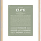 Kadyn | Name Art Print