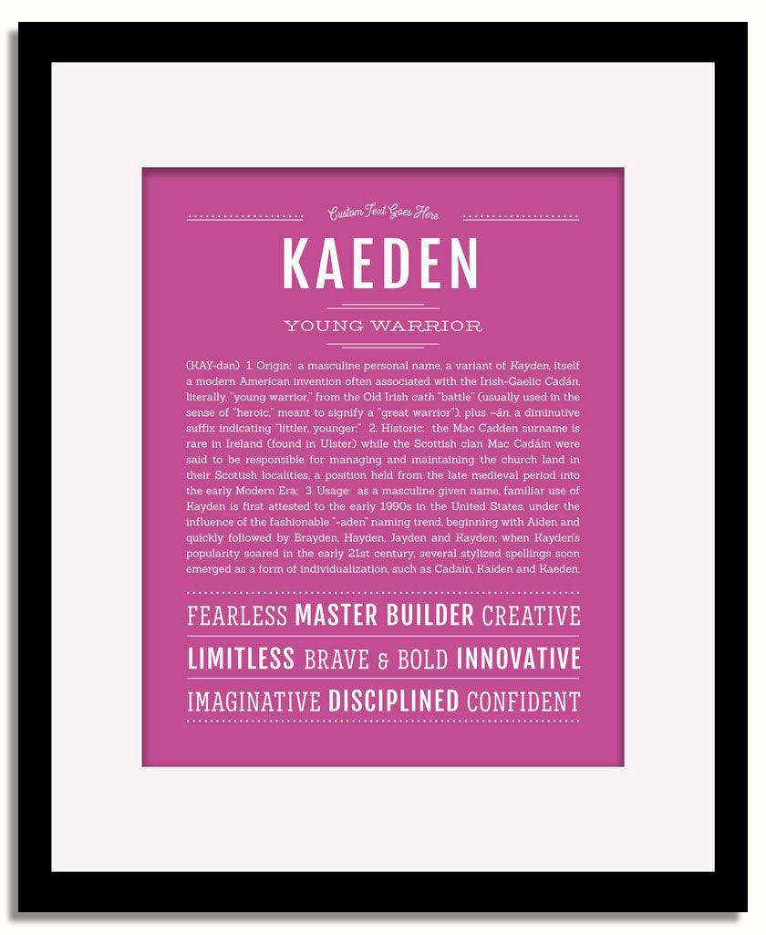 Frame Options | Dark Pink | Black Frame, Matted