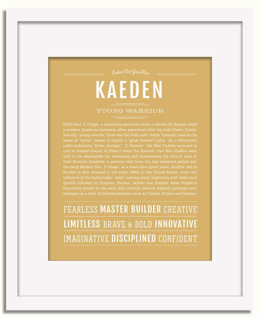 Frame Options | Matte Gold | White Frame, Matted