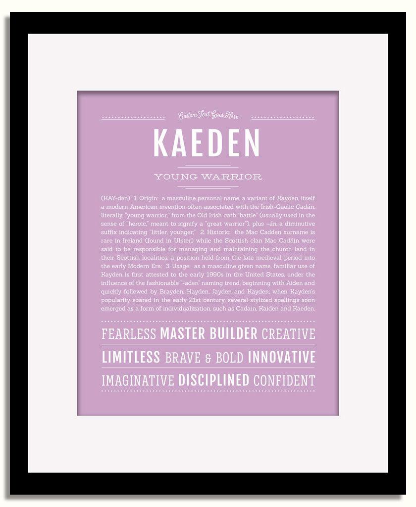 Frame Options | Lilac | Black Frame, Matted