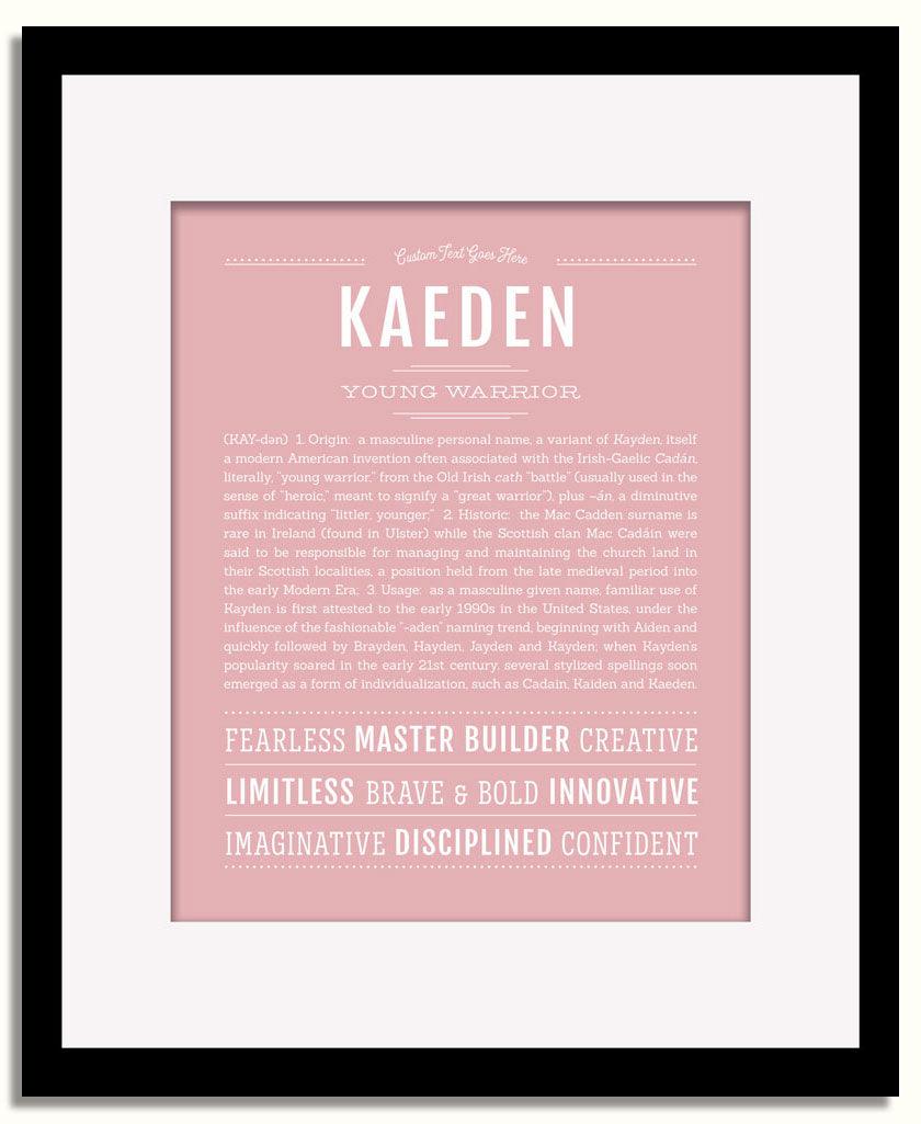 Frame Options | Dusty Rose | Black Frame, Matted