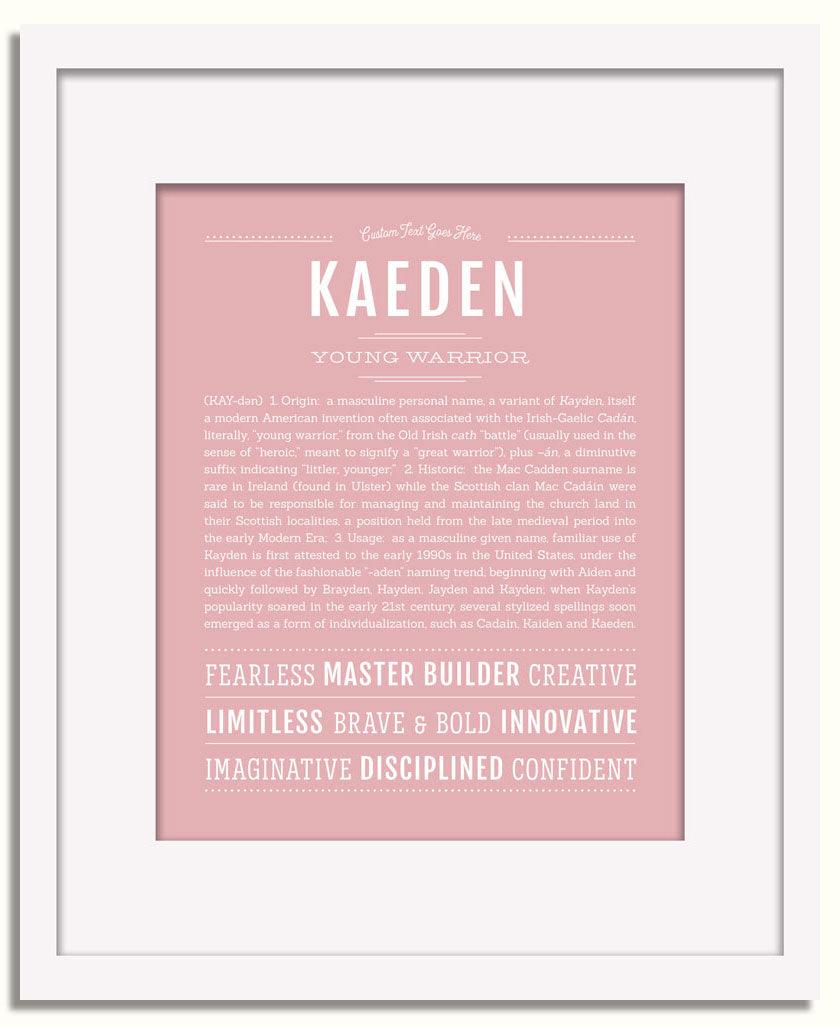 Frame Options | Dusty Rose | White Frame, Matted