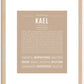 Kael | Name Art Print