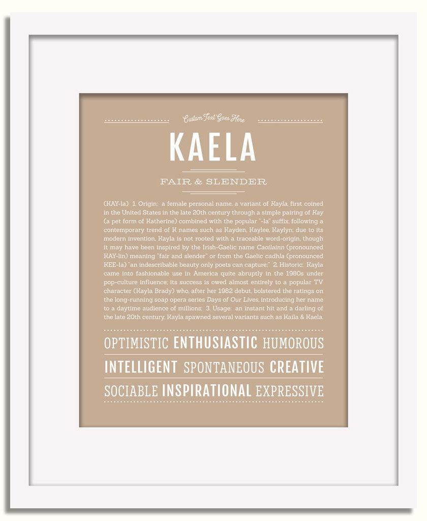 Frame Options | Tan | White Frame, Matted