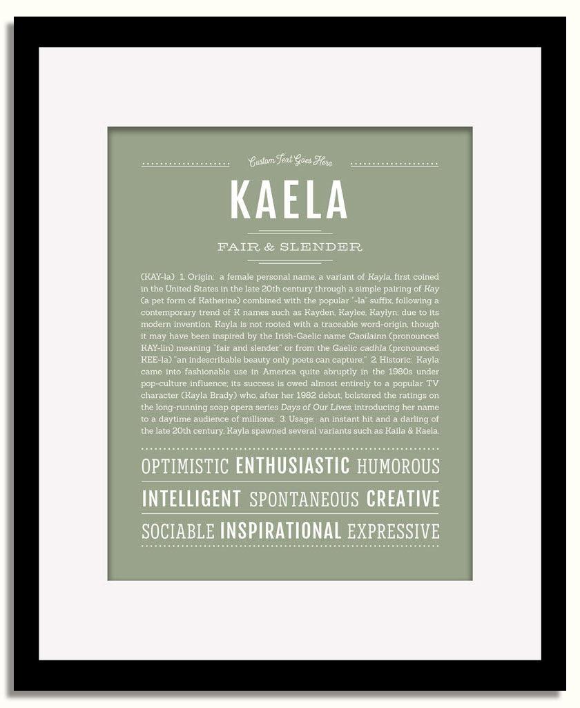 Frame Options | Sage | Black Frame, Matted