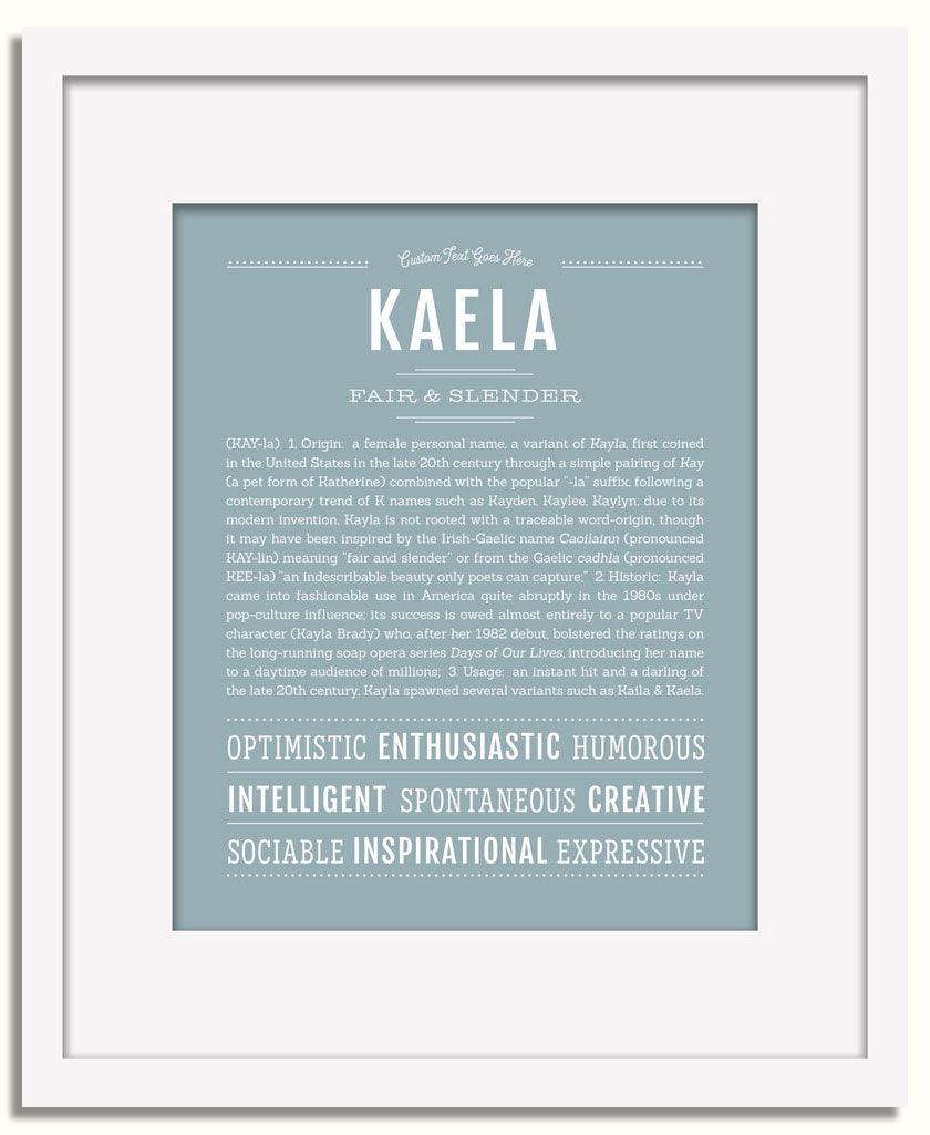 Frame Options | Powder Blue | White Frame, Matted