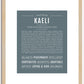 Kaeli | Name Art Print