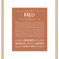 Kaeli | Name Art Print