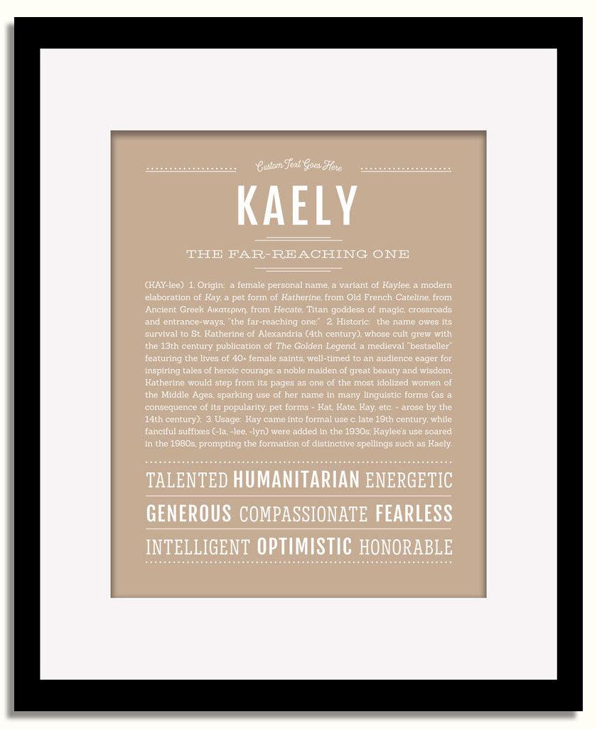 Frame Options | Tan | Black Frame, Matted