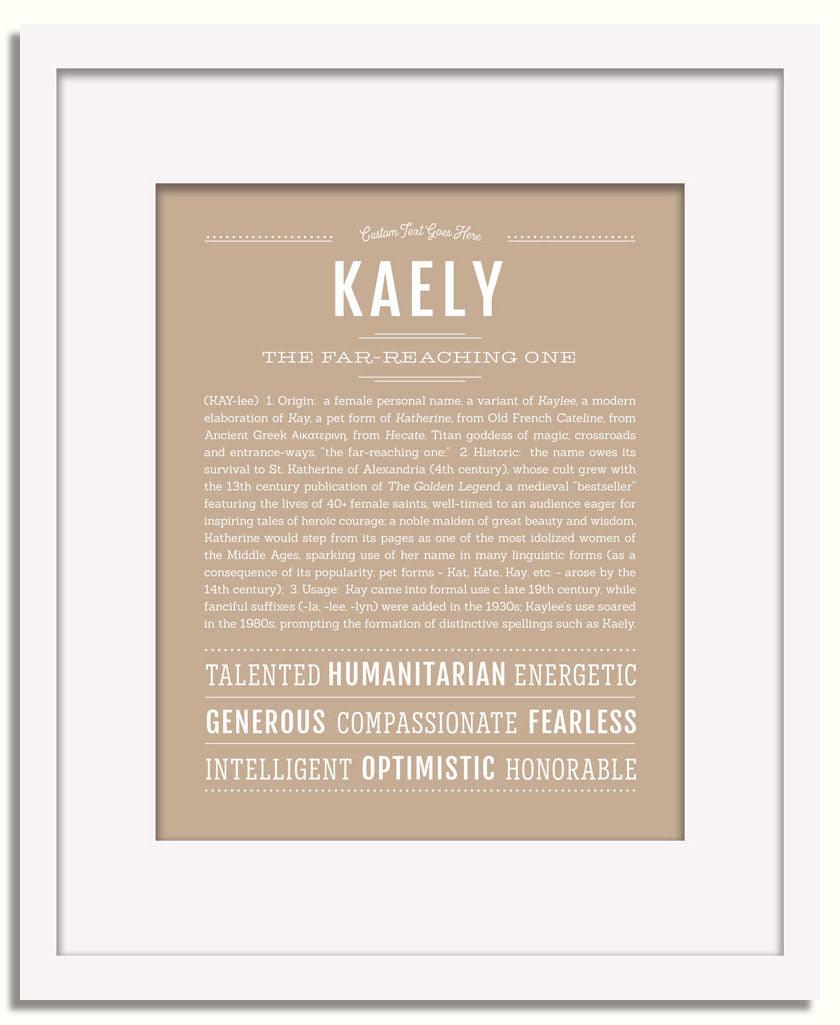 Frame Options | Tan | White Frame, Matted