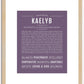 Kaelyb | Name Art Print