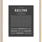 Kaelynn | Name Art Print