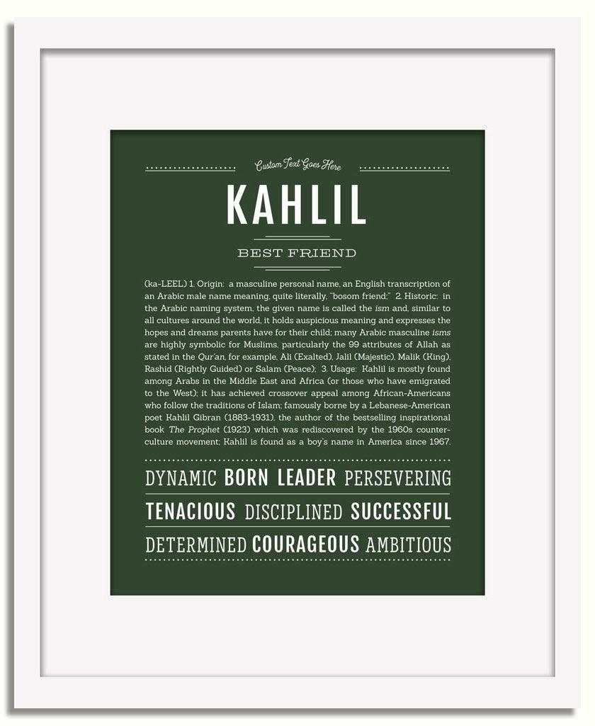 Frame Options | Deep Forest | White Frame, Matted