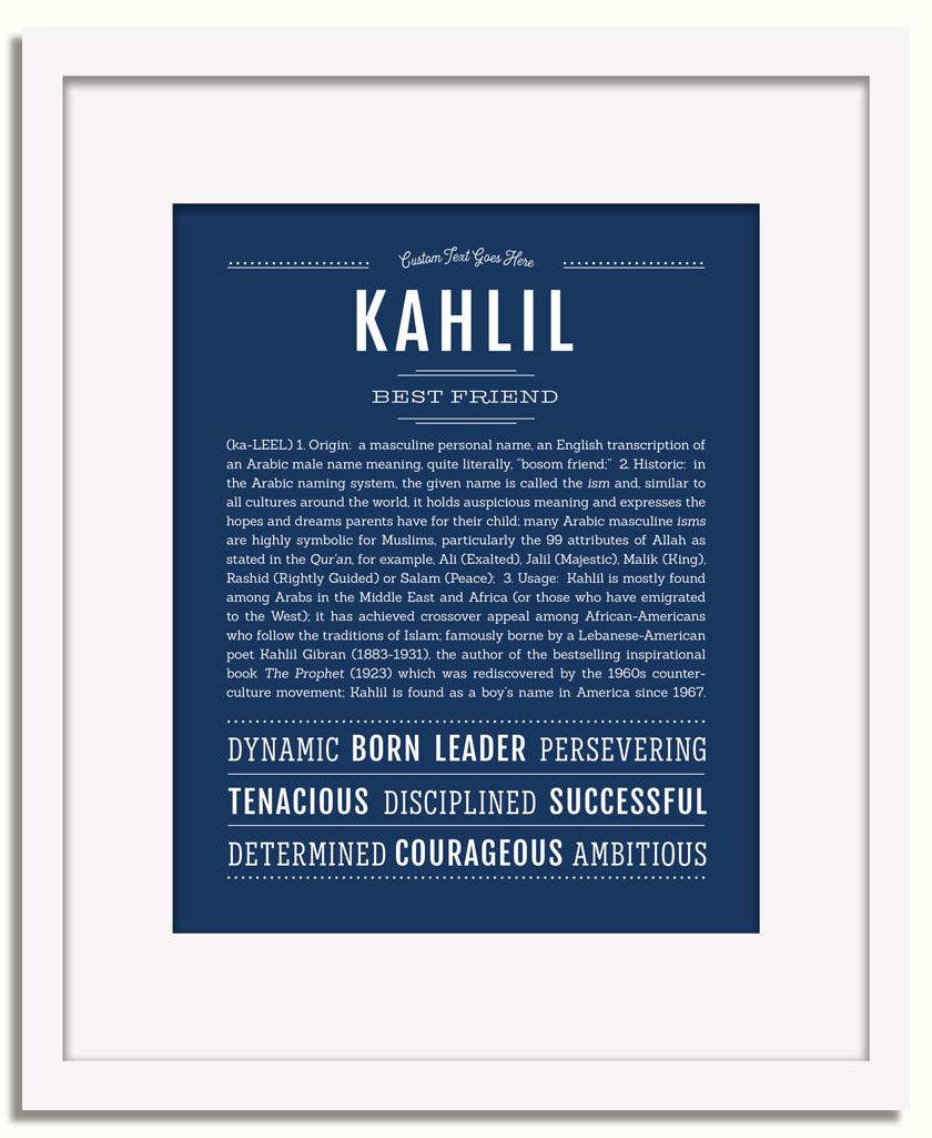 Frame Options | Midnight Blue | White Frame, Matted