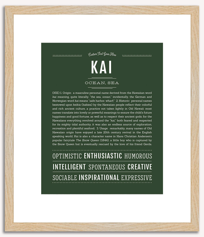 Kai (male) | Name Art Print