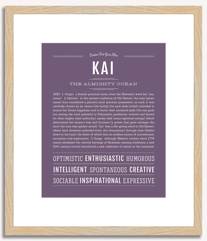 Kai (female) | Name Art Print