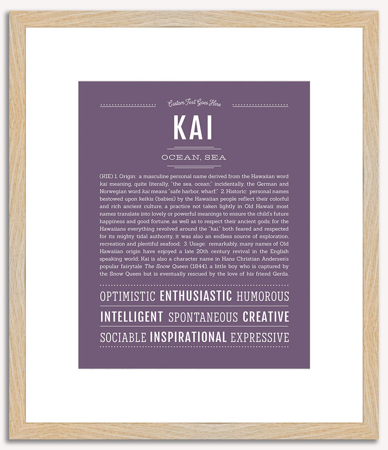 Kai (male) | Name Art Print