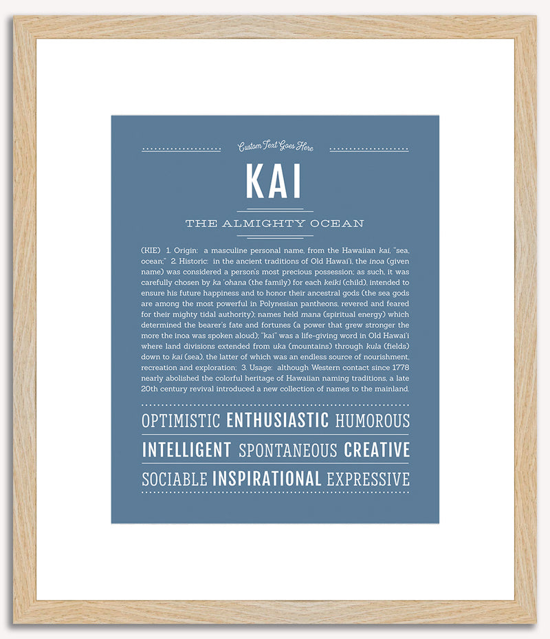 Kai (male) | Name Art Print