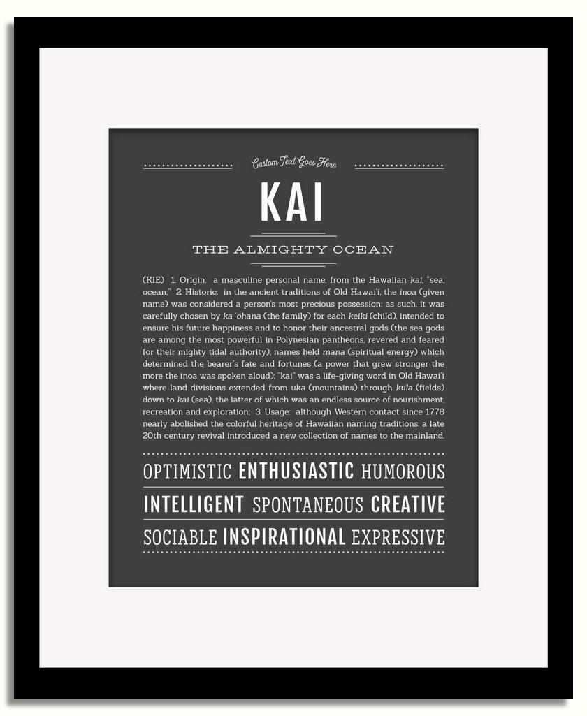 Kai Personalized Name Meaning Art Prints – Name Stories