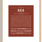 Kaia | Name Art Print