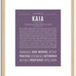 Kaia | Name Art Print