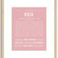 Kaia | Name Art Print