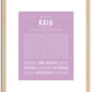 Kaia | Name Art Print