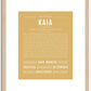 Kaia | Name Art Print