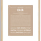 Kaia | Name Art Print