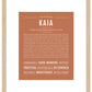 Kaia | Name Art Print