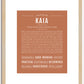 Kaia | Name Art Print