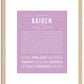 Kaiden | Name Art Print